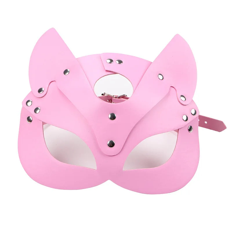 Sex Toys for Woman Cosplay Fox Mask Tail Anal Plug Metal Anus Butt Plug Collar Half Cat Mask Party Sexy Adult Mask Game Masks