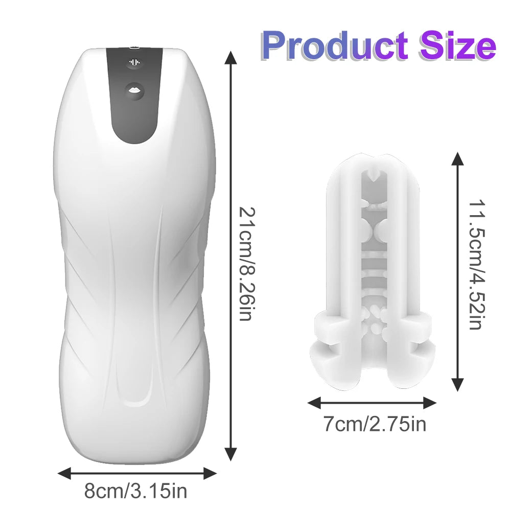 Automatic Sucking Masturbator for Men Vacuum Suction Penis Blowjob Machine Male Masturbation Vibrator Sex Toy for Adult Supplies