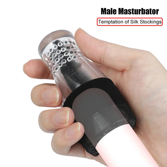 88mm Small Male Masturbator With Mesh Artificial Vaginal For Men 18 Penis Sucker Glans Sucking Cock Exerciser Delayed Sex Toys