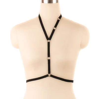 Sexy Black Body Harness Bondage Breast Sex Toy For Womern Erotic Lingerie  Belts Elastic Strappy Tops Caged Bras