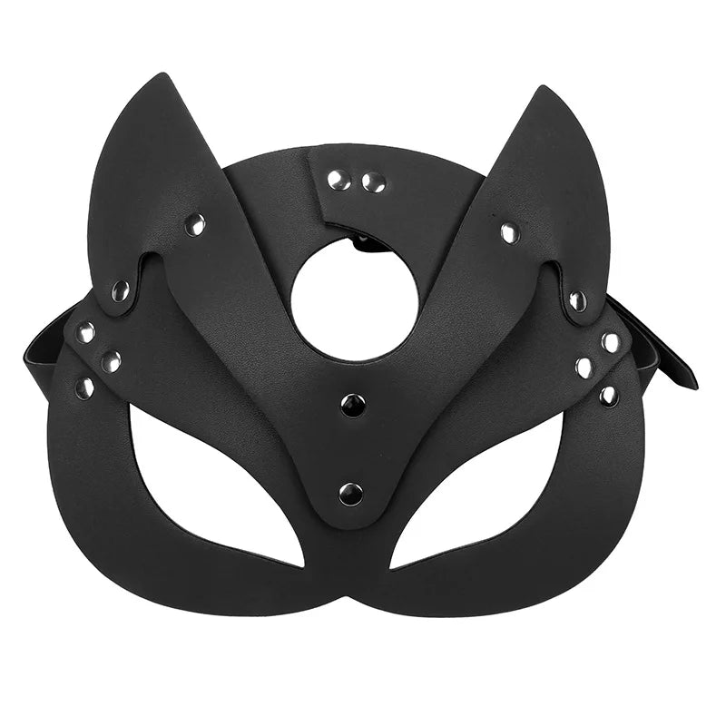 Sex Toys for Woman Cosplay Fox Mask Tail Anal Plug Metal Anus Butt Plug Collar Half Cat Mask Party Sexy Adult Mask Game Masks