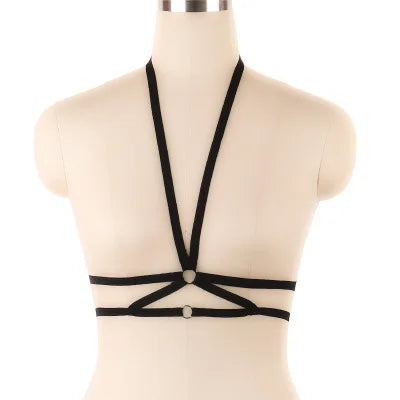 Sexy Black Body Harness Bondage Breast Sex Toy For Womern Erotic Lingerie  Belts Elastic Strappy Tops Caged Bras